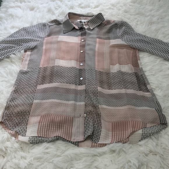 Rose+Olive - Women Long Sleeves Pink Plaid Shirt - Picture 4 of 8